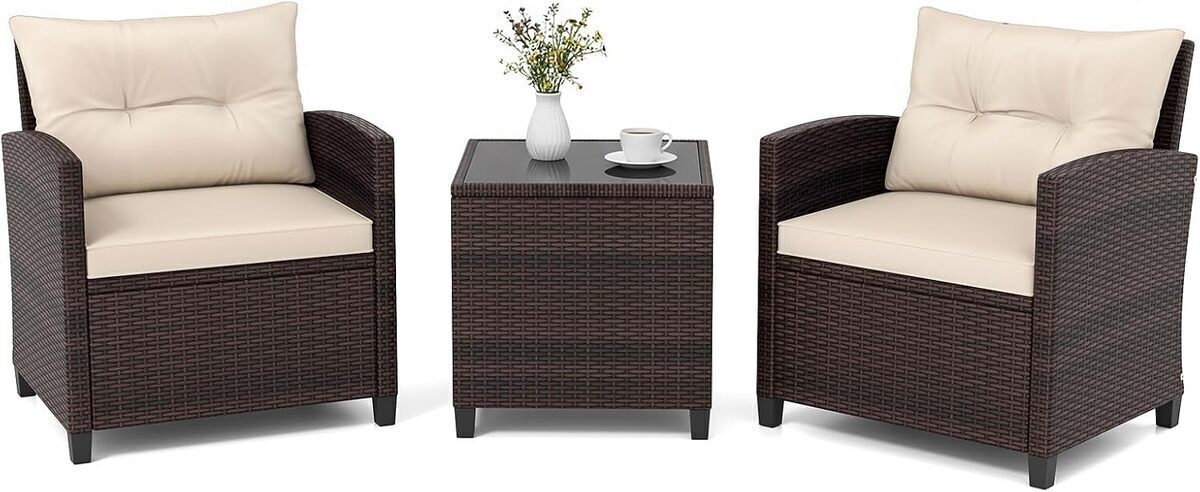 Test : mobilier de jardin 2 personnes Giantex, rotin et confort