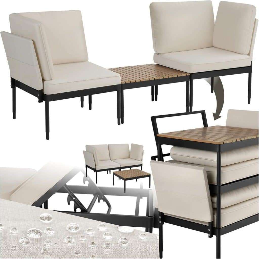 Test : salon de jardin modulable 5en1 TecTake