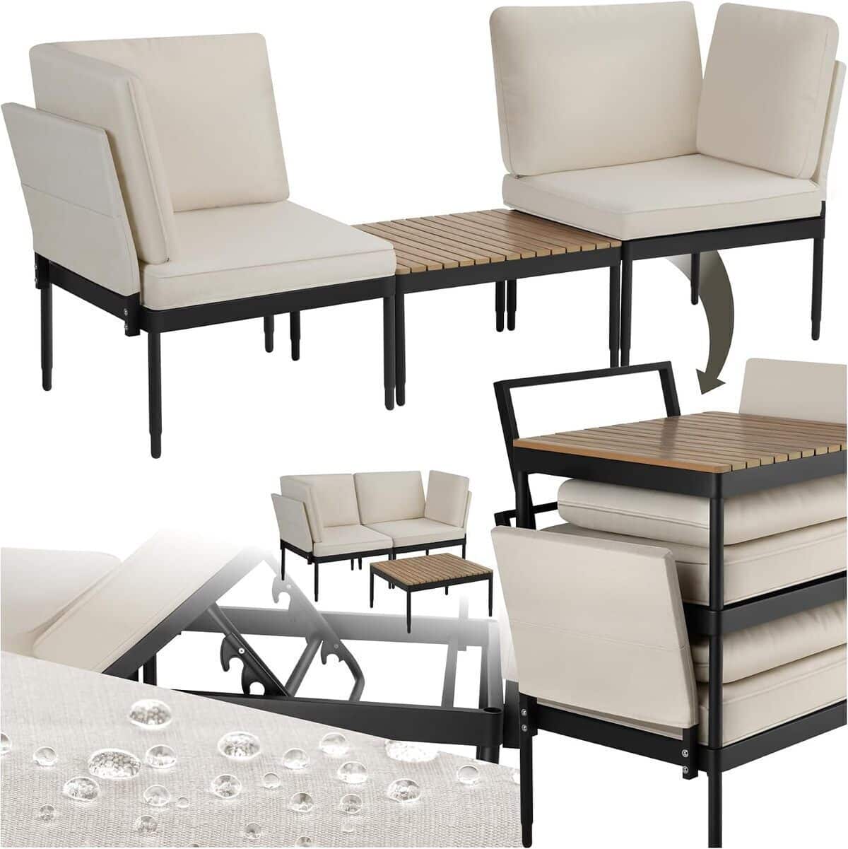 Test : salon de jardin modulable 5en1 TecTake