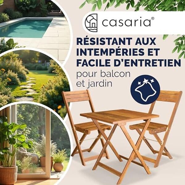 Découvrez notre test complet de l'ensemble jardin Casaria en bois d'acacia : qualité, durabilité et design pour votre terrasse et jardin. 