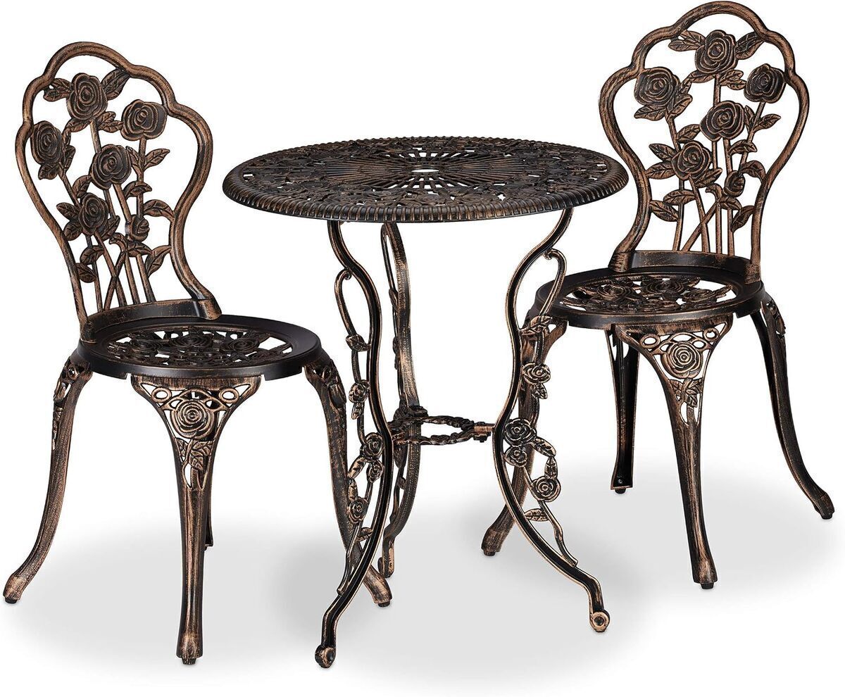 Avis : salon de jardin Relaxdays pour 2 personnes design romantique