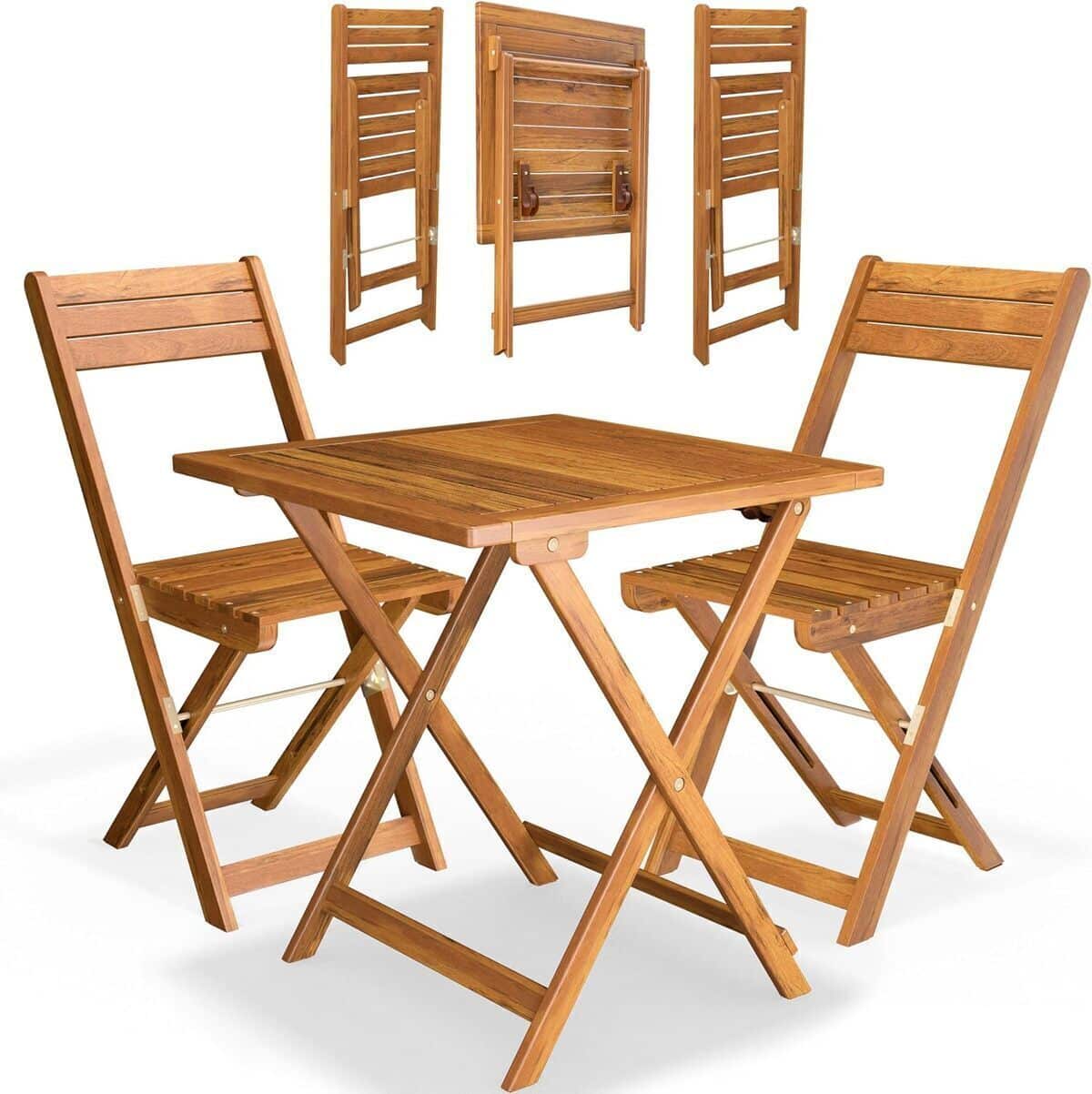 Test de l'ensemble jardin Casaria en bois d'acacia