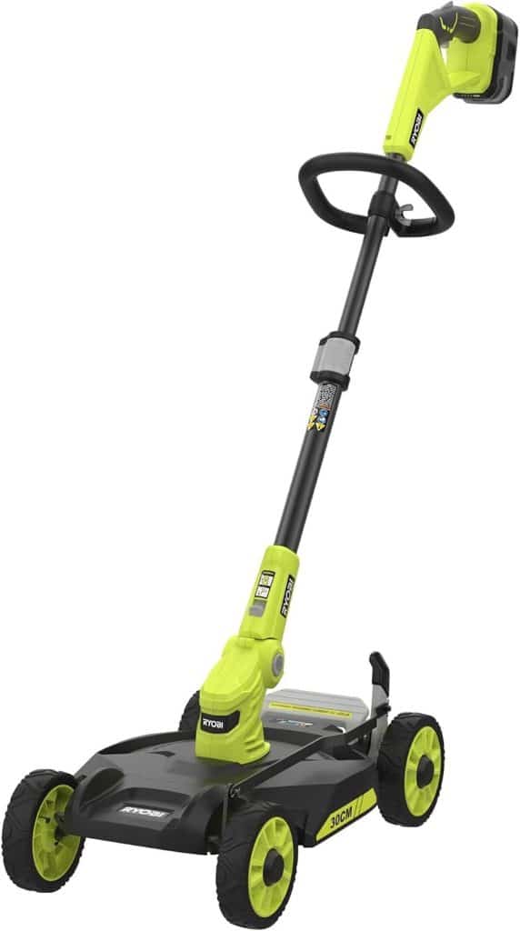 Test : ryobi tondeuse/coupe-bordures compacte 18V One+ RY18LMC30A-0, maniabilité et légèreté
