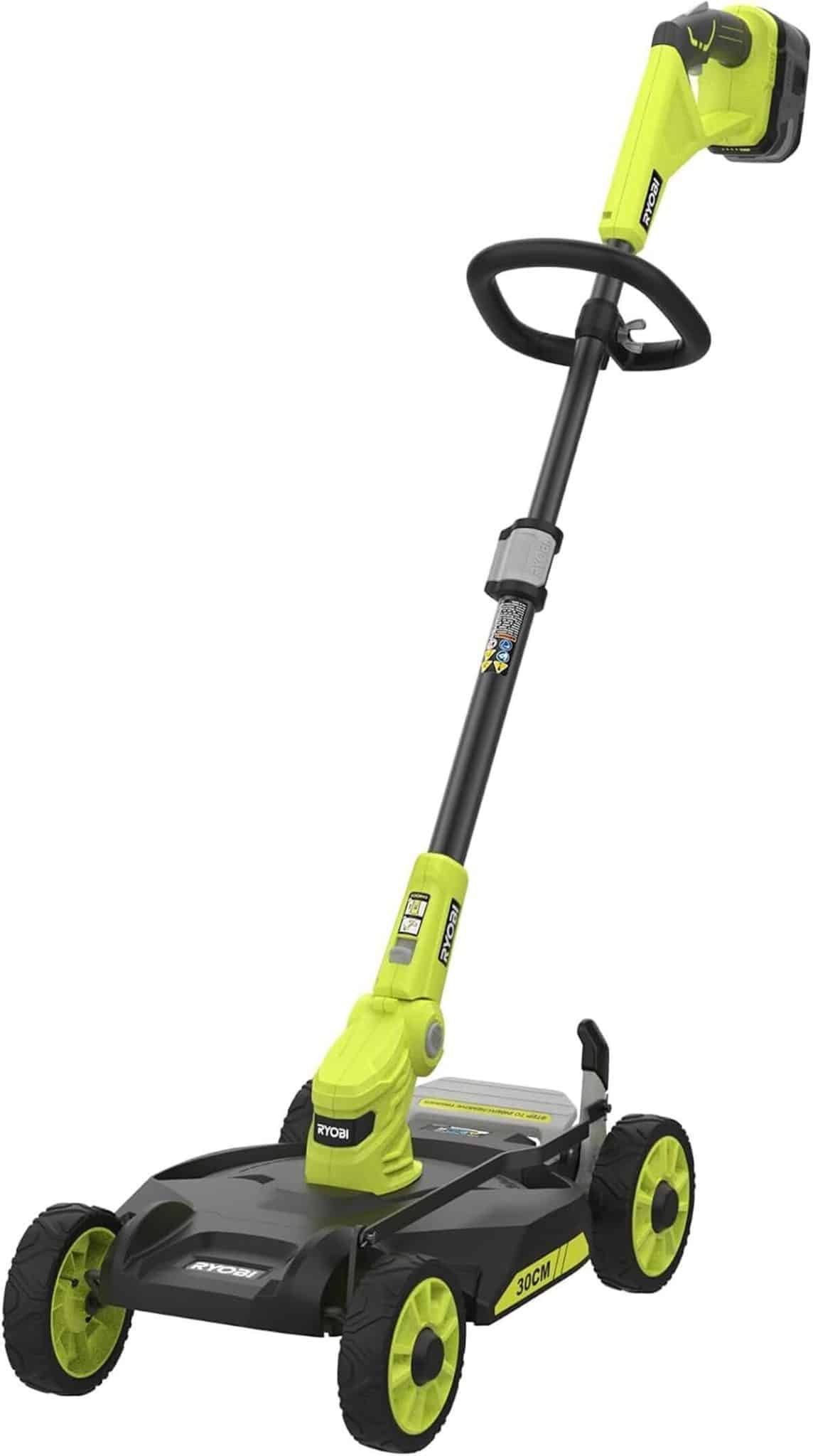 Test : ryobi tondeuse/coupe-bordures compacte 18V One+ RY18LMC30A-0, maniabilité et légèreté