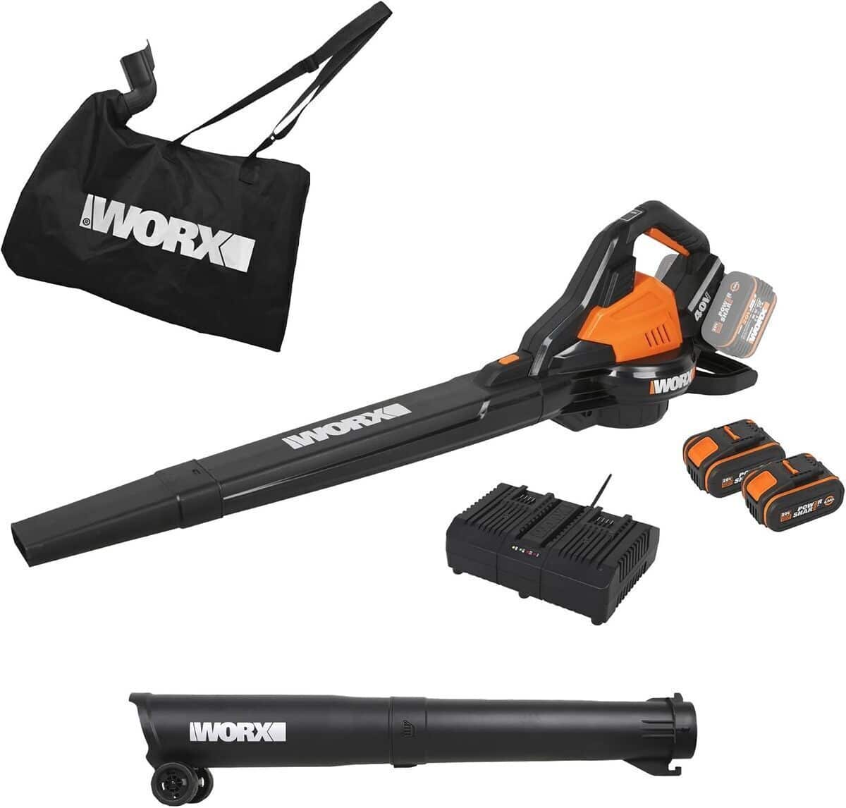 Test : aspirateur-souffleur Worx WG583E, puissance 40V et efficacité 2-en-1